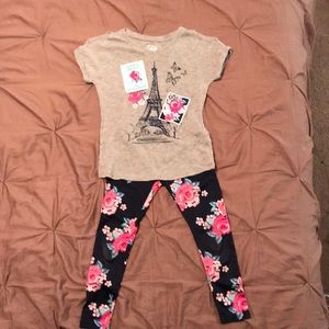 Outfit from Justice size 6 top size 5 leggings